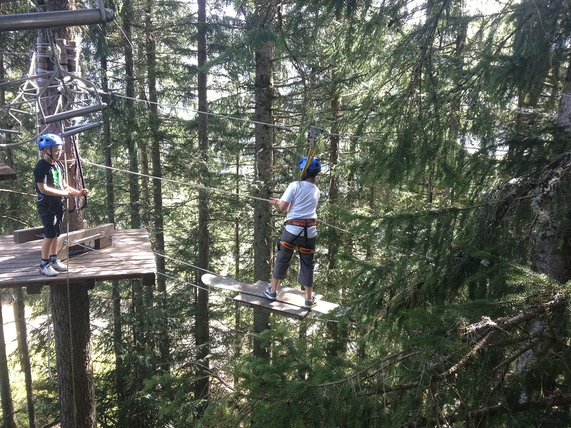 Rope and zipwire course